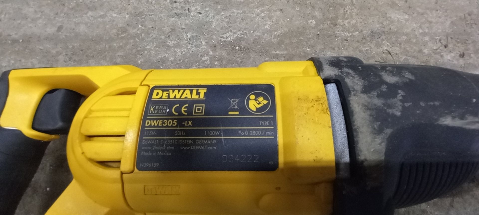 DeWalt DWE305 Reciprocating Saw - Image 3 of 6