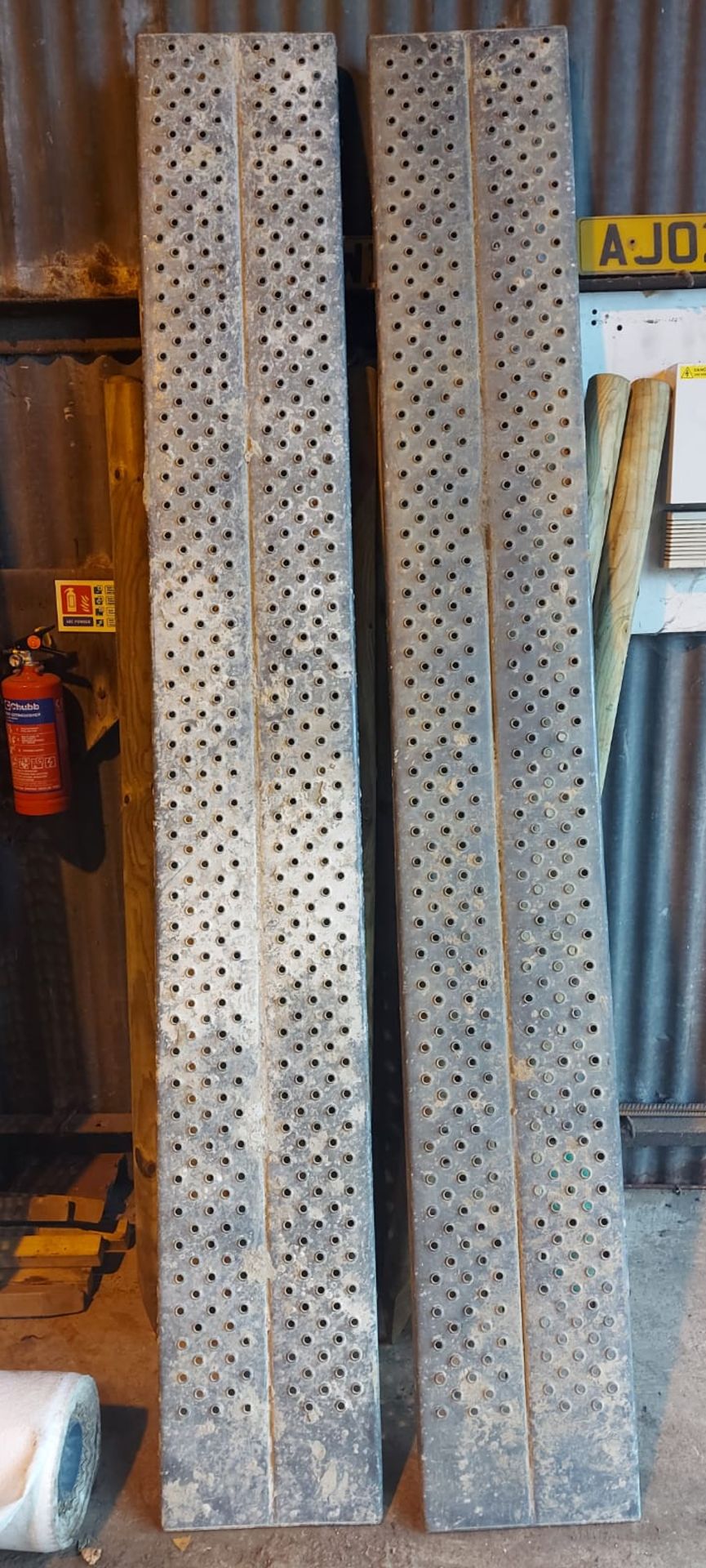 (2) 8' Heady Duty Steel Trailer Loading Ramps