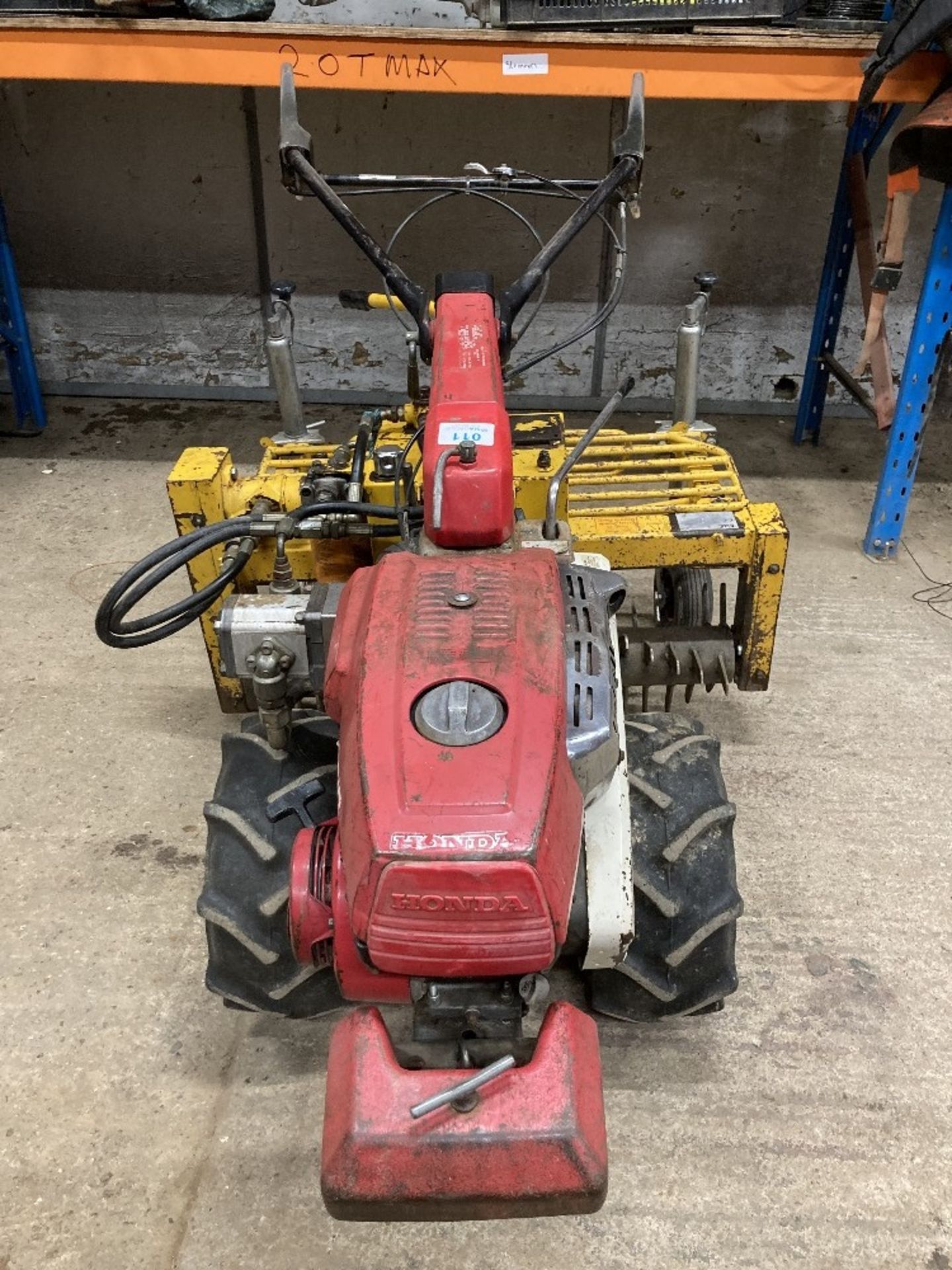 Honda F610 Tiller Rotovator with BLEC SR3H Pedestrian Rotor Rake - Image 2 of 7