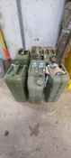 (6) 20L Steel Jerry Cans