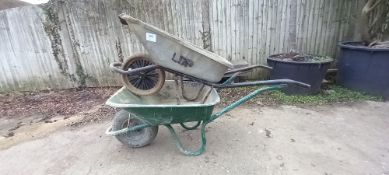 (2) Steel single wheel wheelbarrows