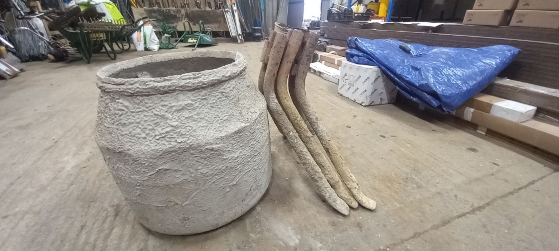 Cement Mixing Drum with (3) Sets of Stand Legs - Image 2 of 3