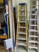 (2) Eight Tread Steel Step Ladders
