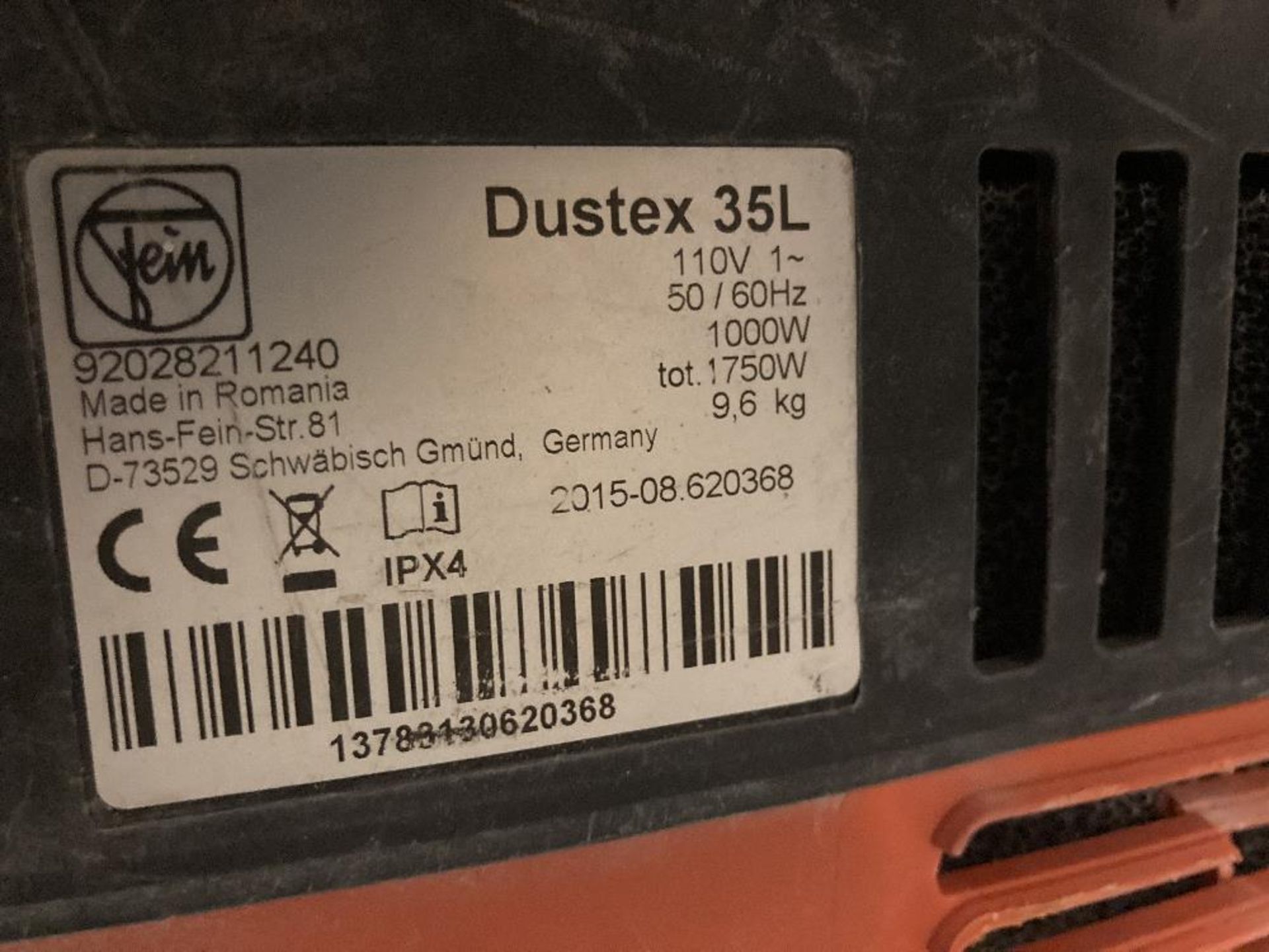 Fein Dustex 35L Vacuum - Image 2 of 2