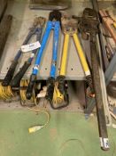 (3) Sets of Bolt Cutters & (2) Stilson Wrenches