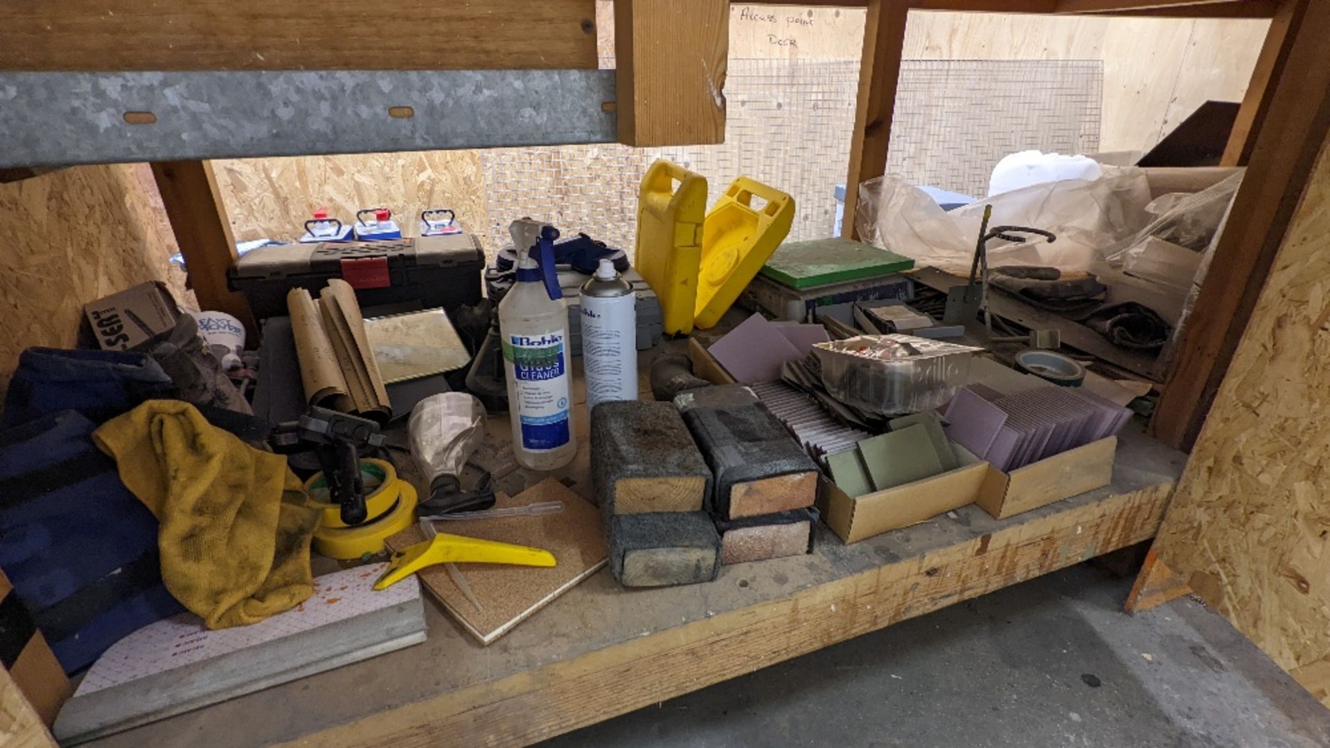 Work Bench with Film Dispenser and Various Heat Guns and Tools - Image 2 of 5