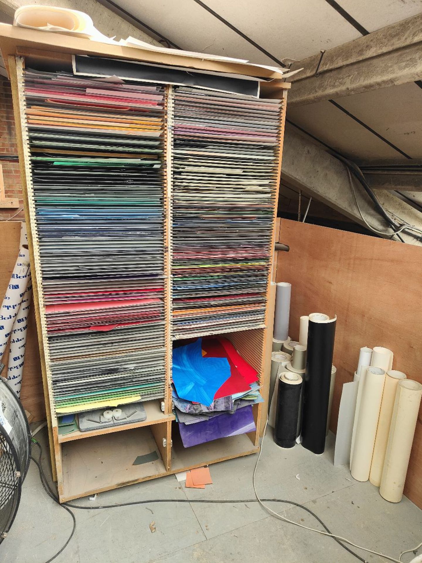 Wooden Rack with Contents of Laminating Film