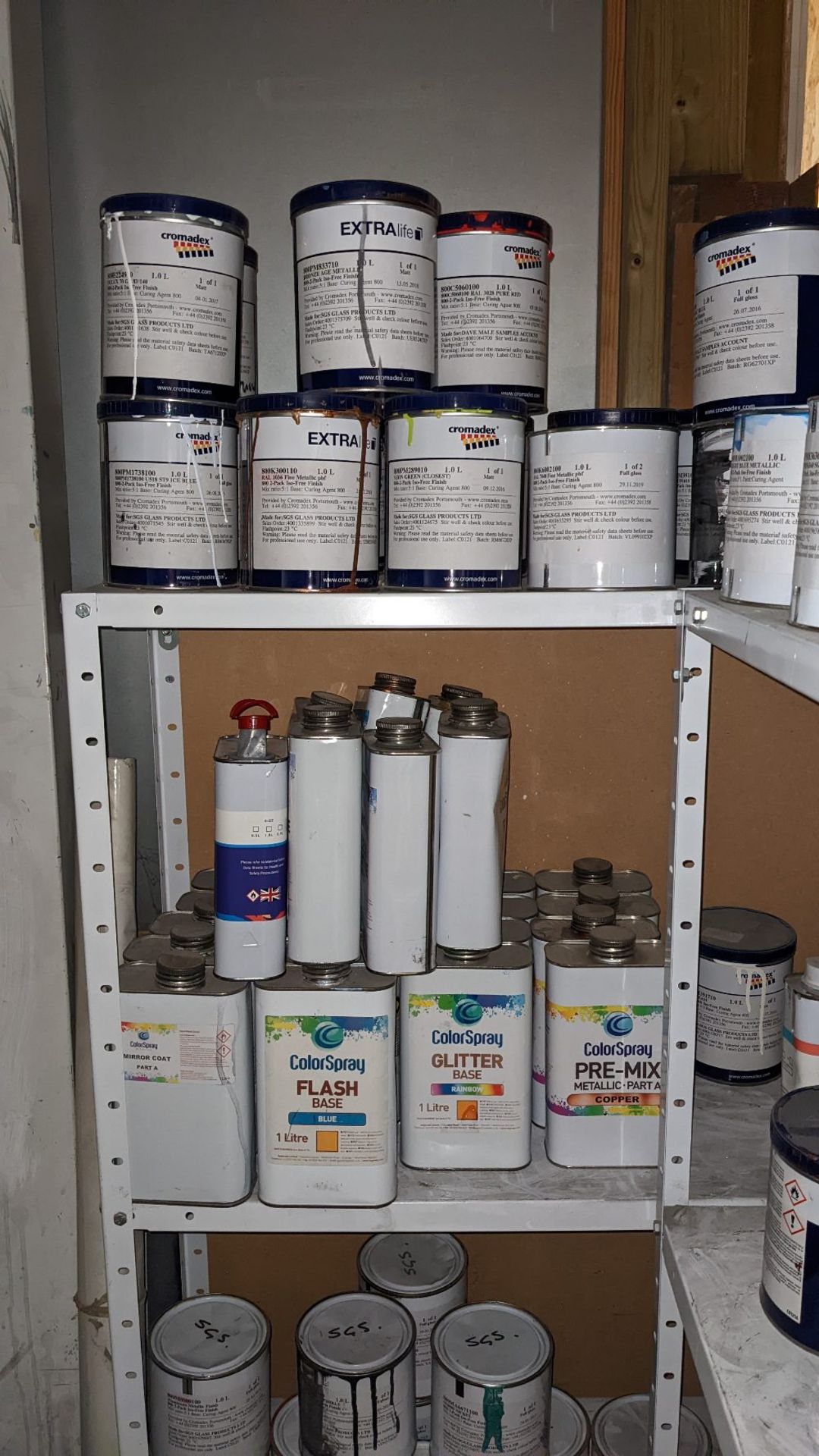 Quantity of Various Part-Used Paint Finishes, Curing Agents, Bases - Image 2 of 3