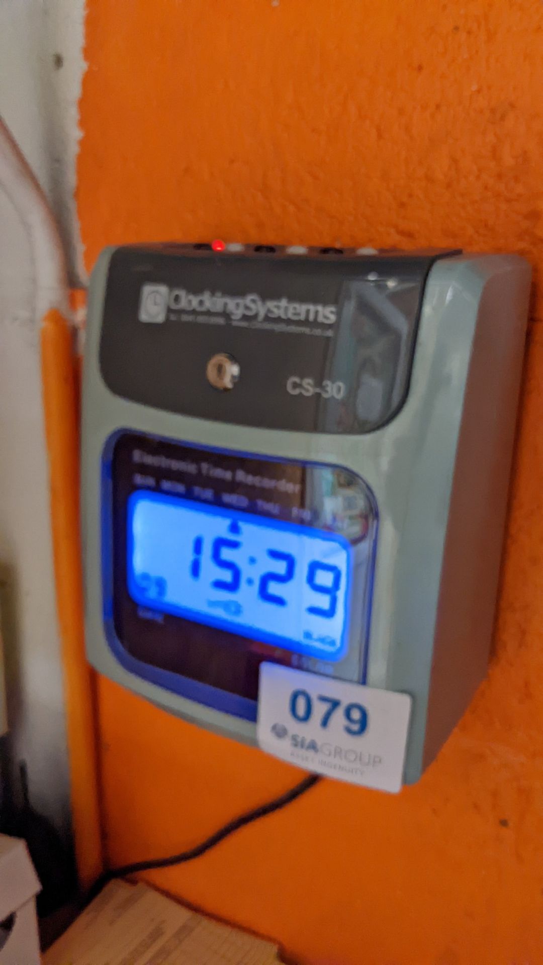 Clocking Systems CS30 Electronic Time Recorder Clocking-In Machine - Image 2 of 3