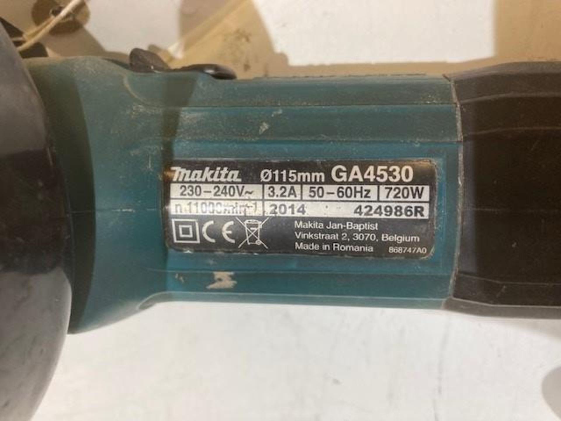 Makita GA4530 115mm Slim Angle Grinder - Image 3 of 3