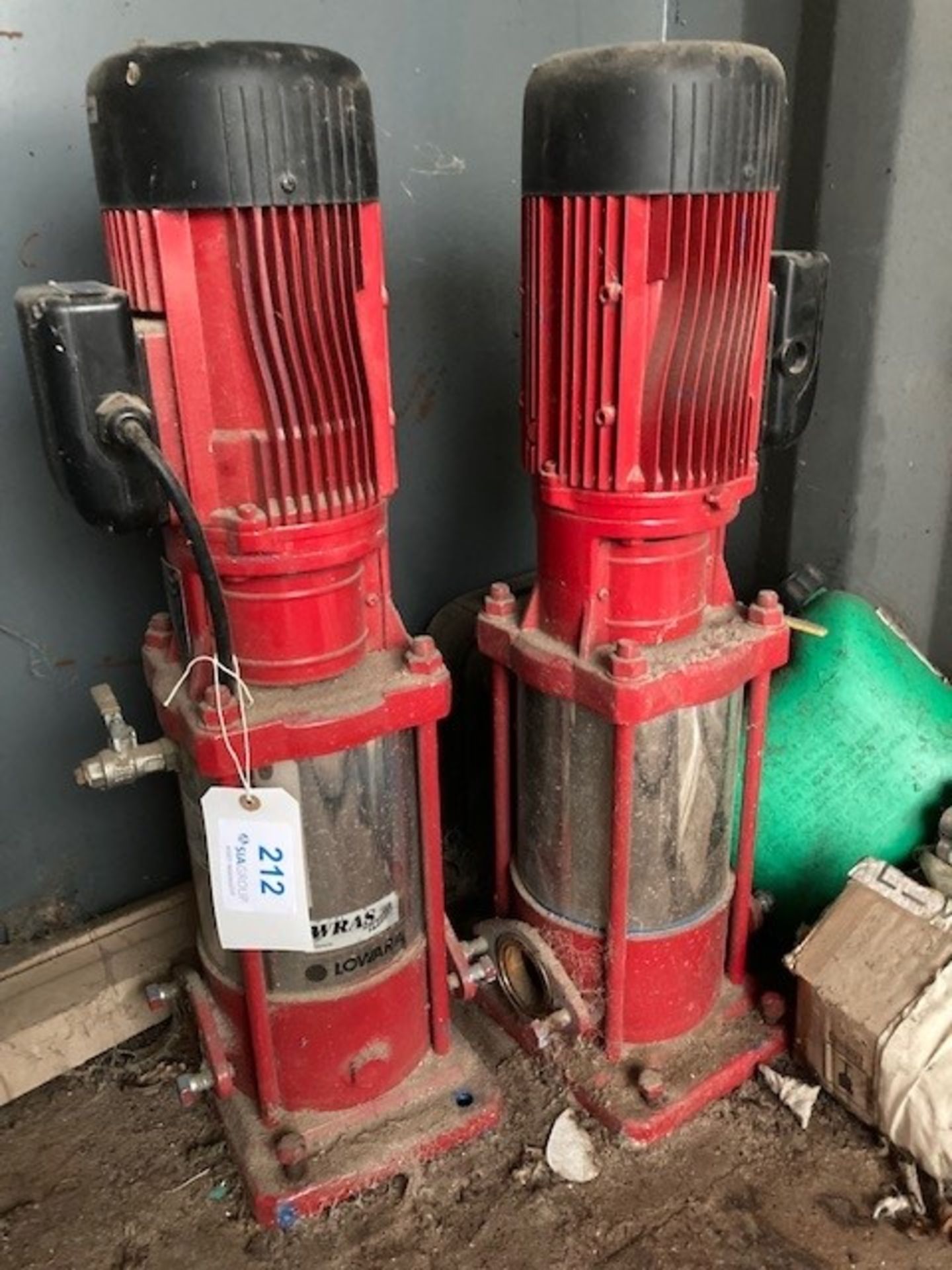 (2) Lowara SV804T22T/A Vertical Multistage Pumps