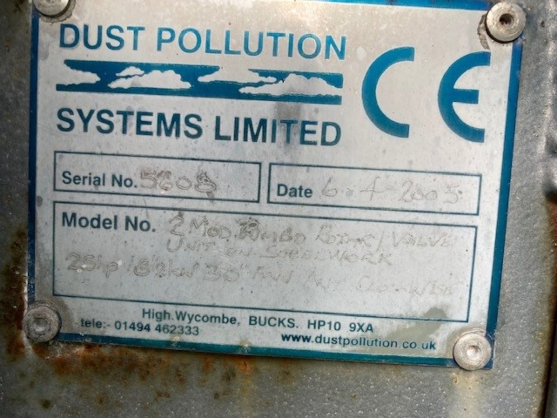Dust Pollution Systems Heavy Duty Dust Extraction System on Galvanised Steel Frame - Image 5 of 5