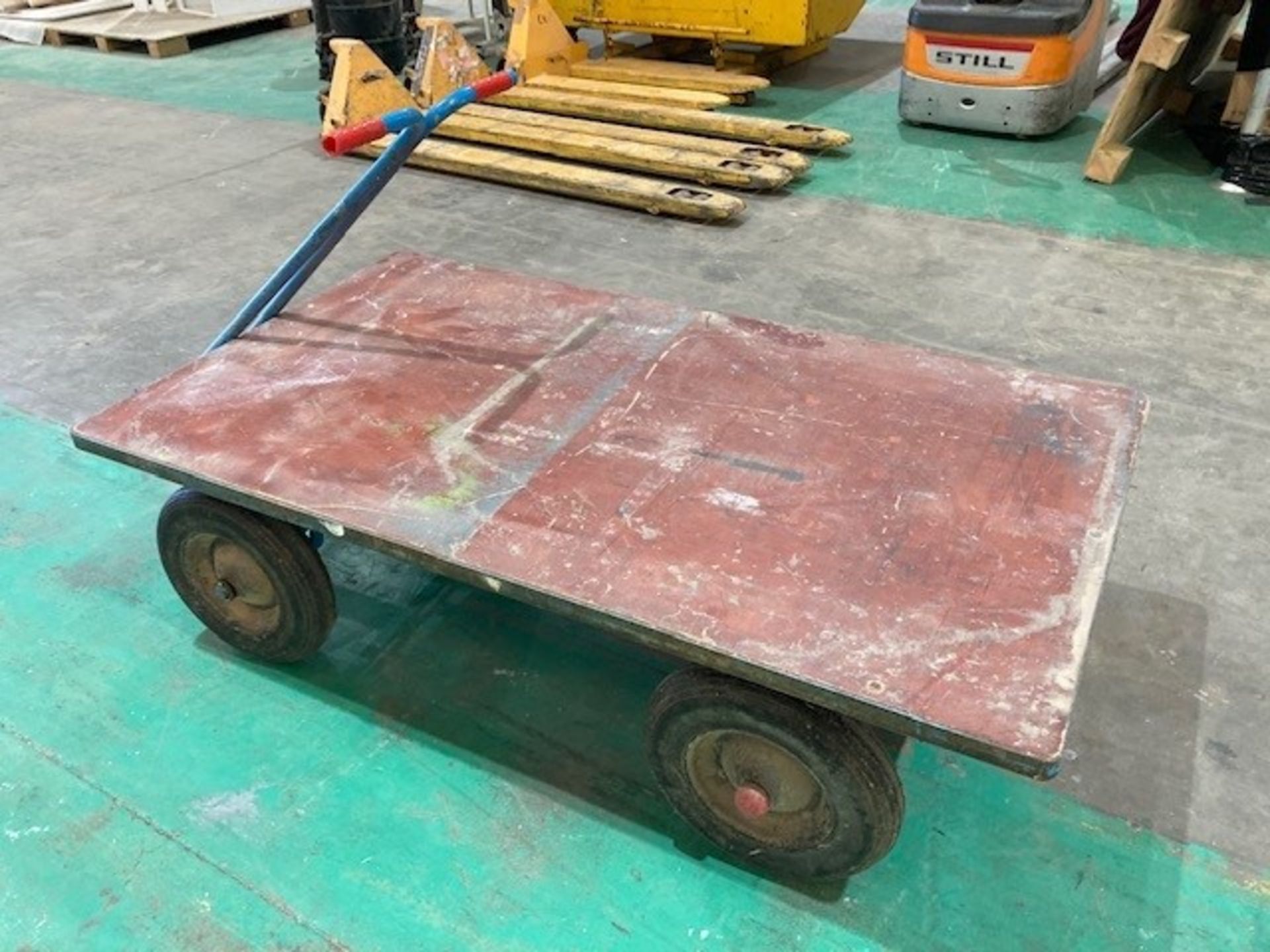 Heavy Duty Turntable Flatbed Four Wheel Trolley - Image 2 of 2