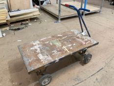 Turntable Flatbed Four Wheel Trolley