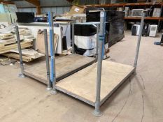 (2) Stackable Steel Pole Stillages