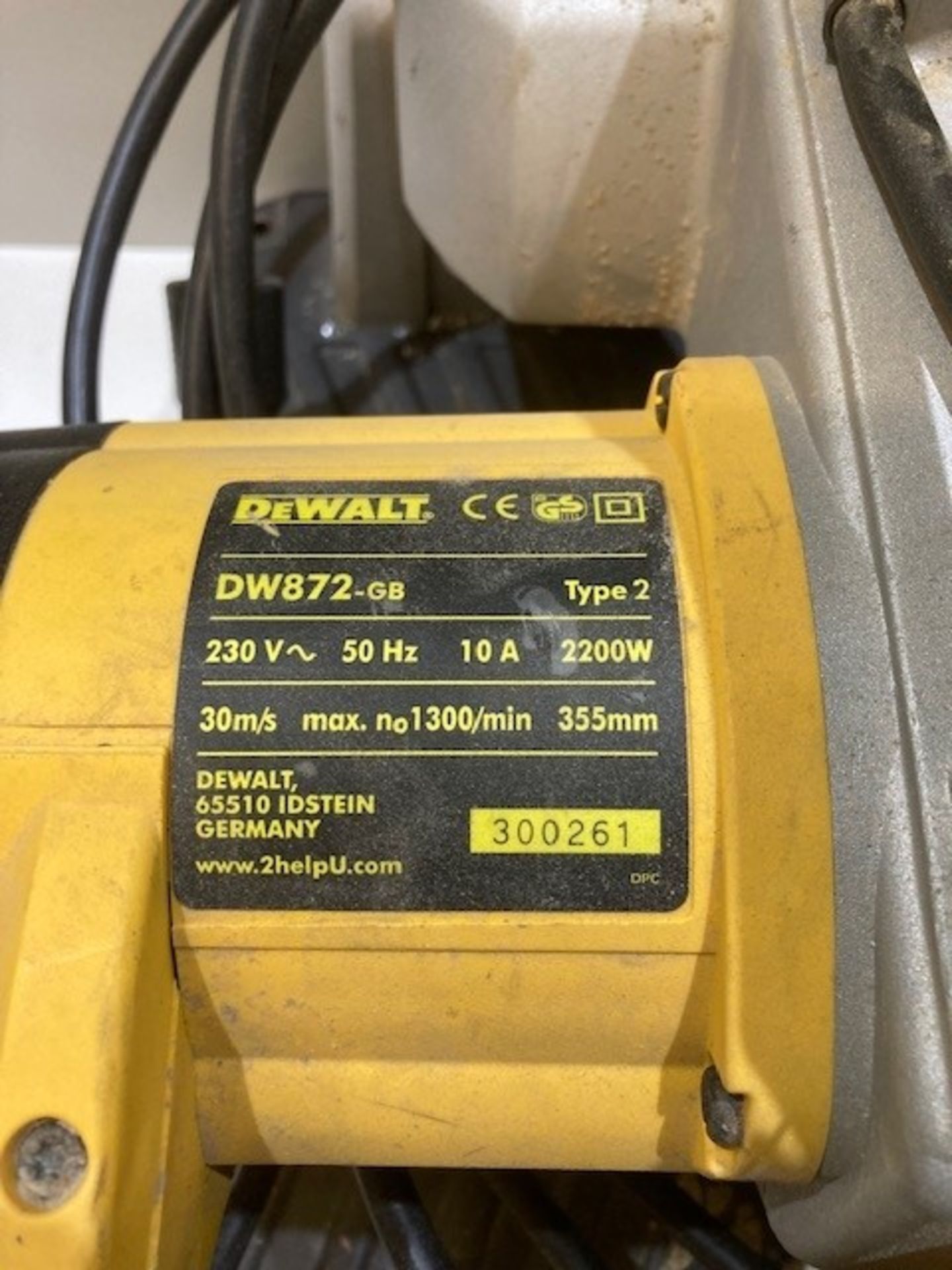 DeWalt DW872-GB 2200W 355mm Electric Metal CuttingÂ Saw - Image 4 of 4