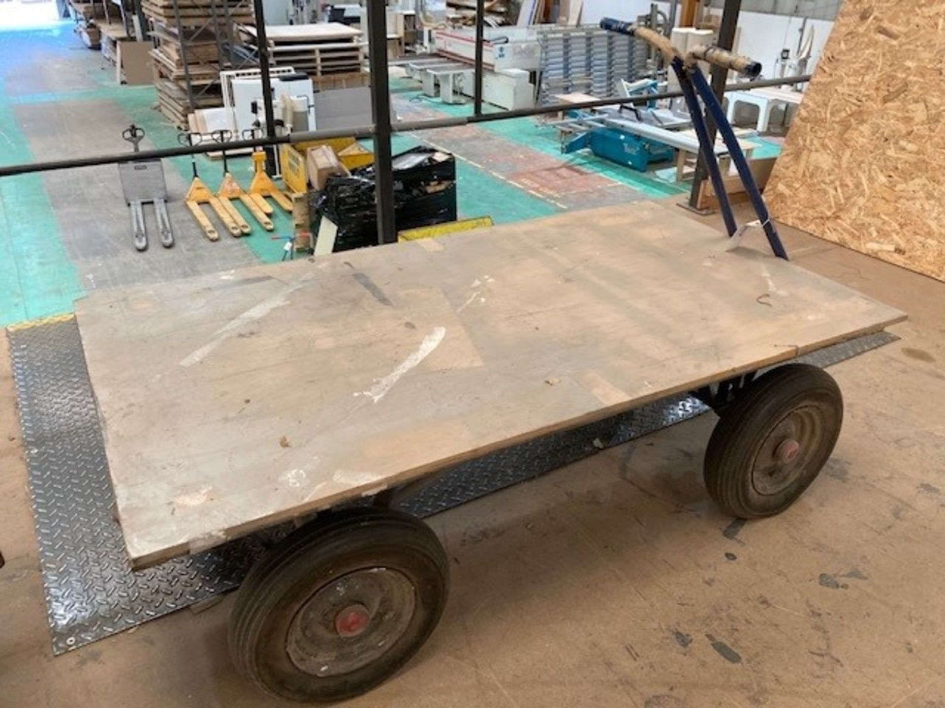 Heavy Duty Turntable Flatbed Four Wheel Trolley