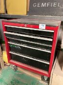 Halfords Five Drawer Mobile Steel Tool Chest