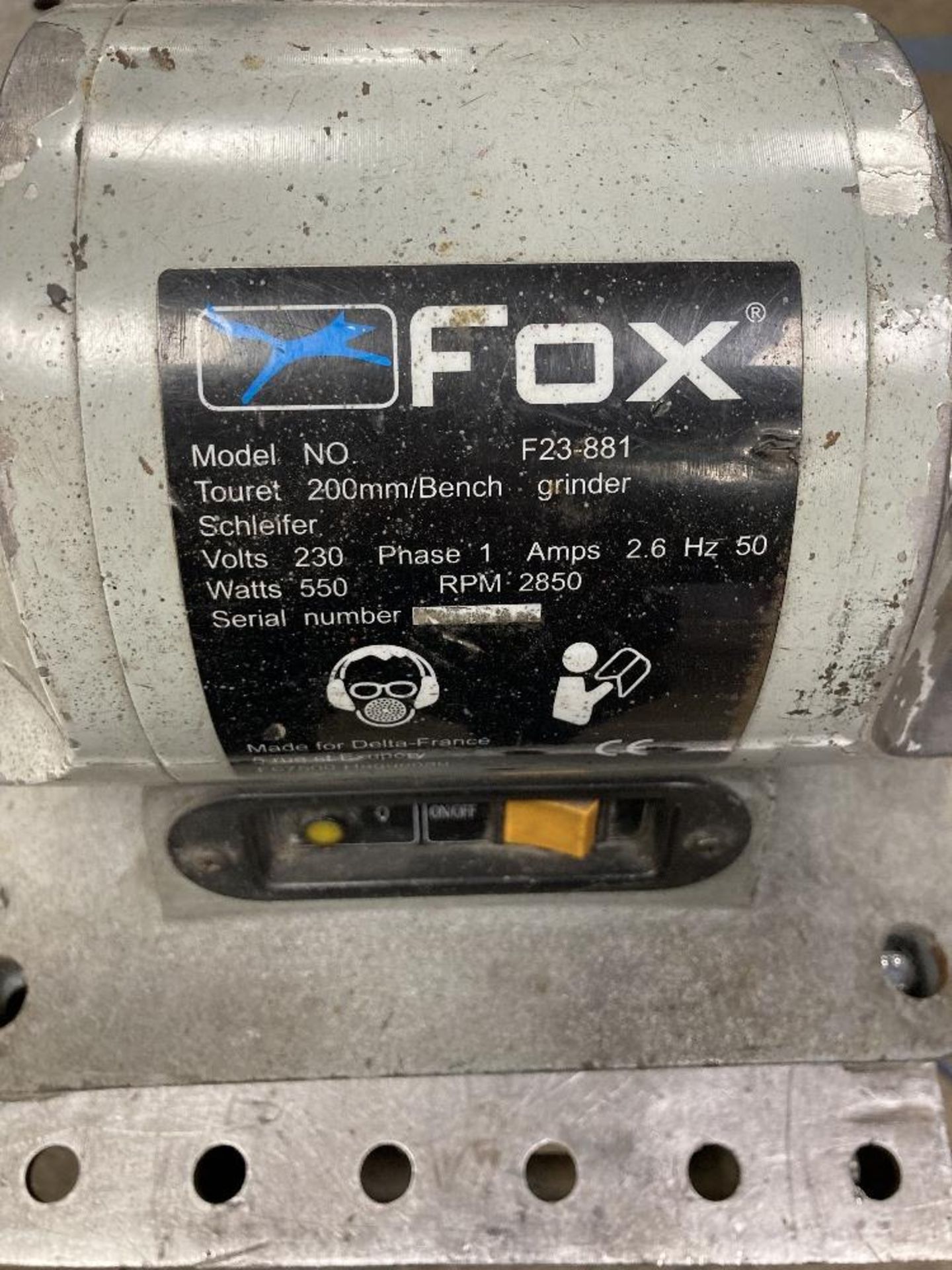 Fox F23-881 twin end bench grinder / polisher - Image 3 of 3