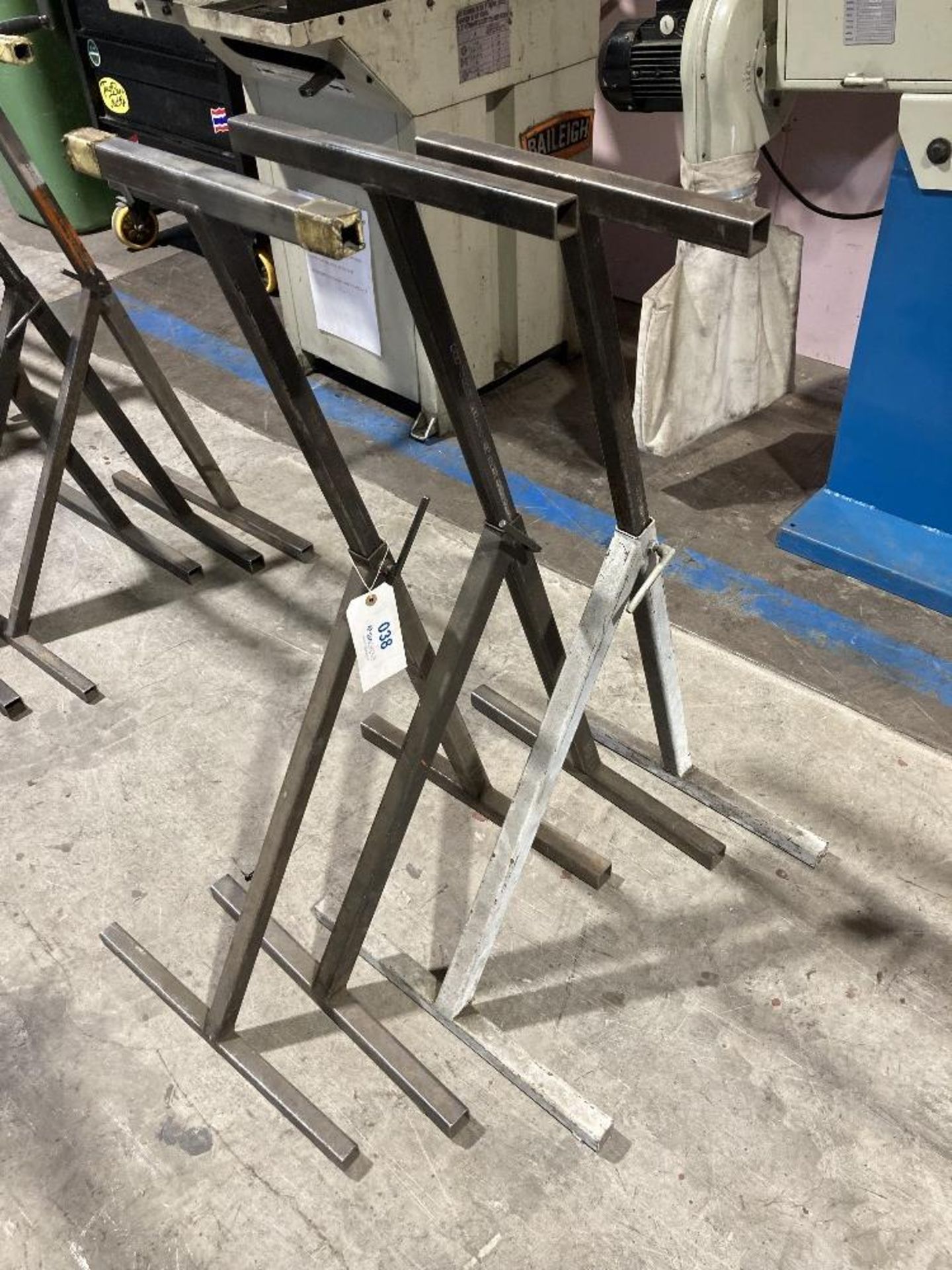 (3) Steel A frame height adjustable trestles