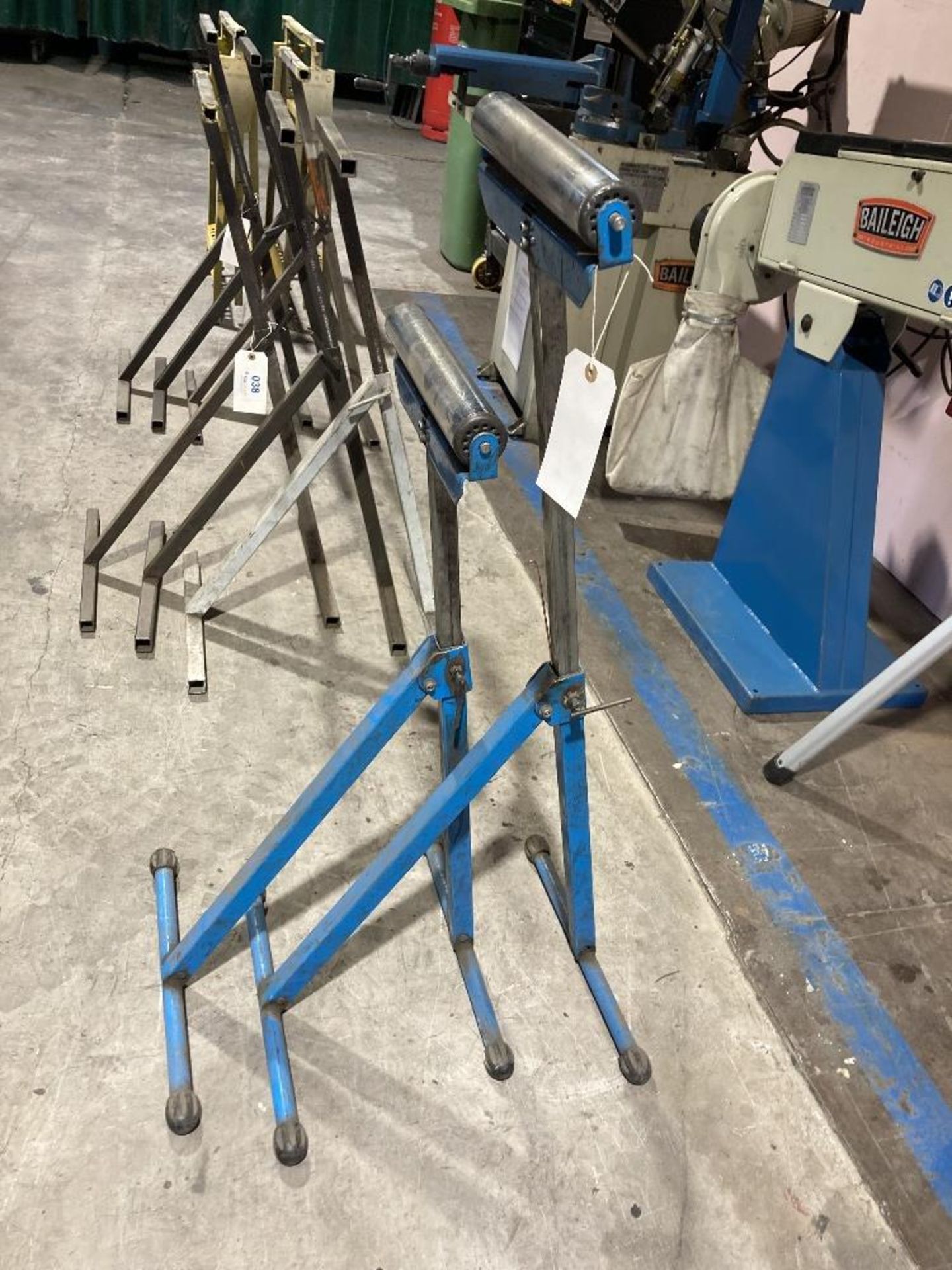 (2) Steel A frame height adjustable rollers - Image 2 of 2