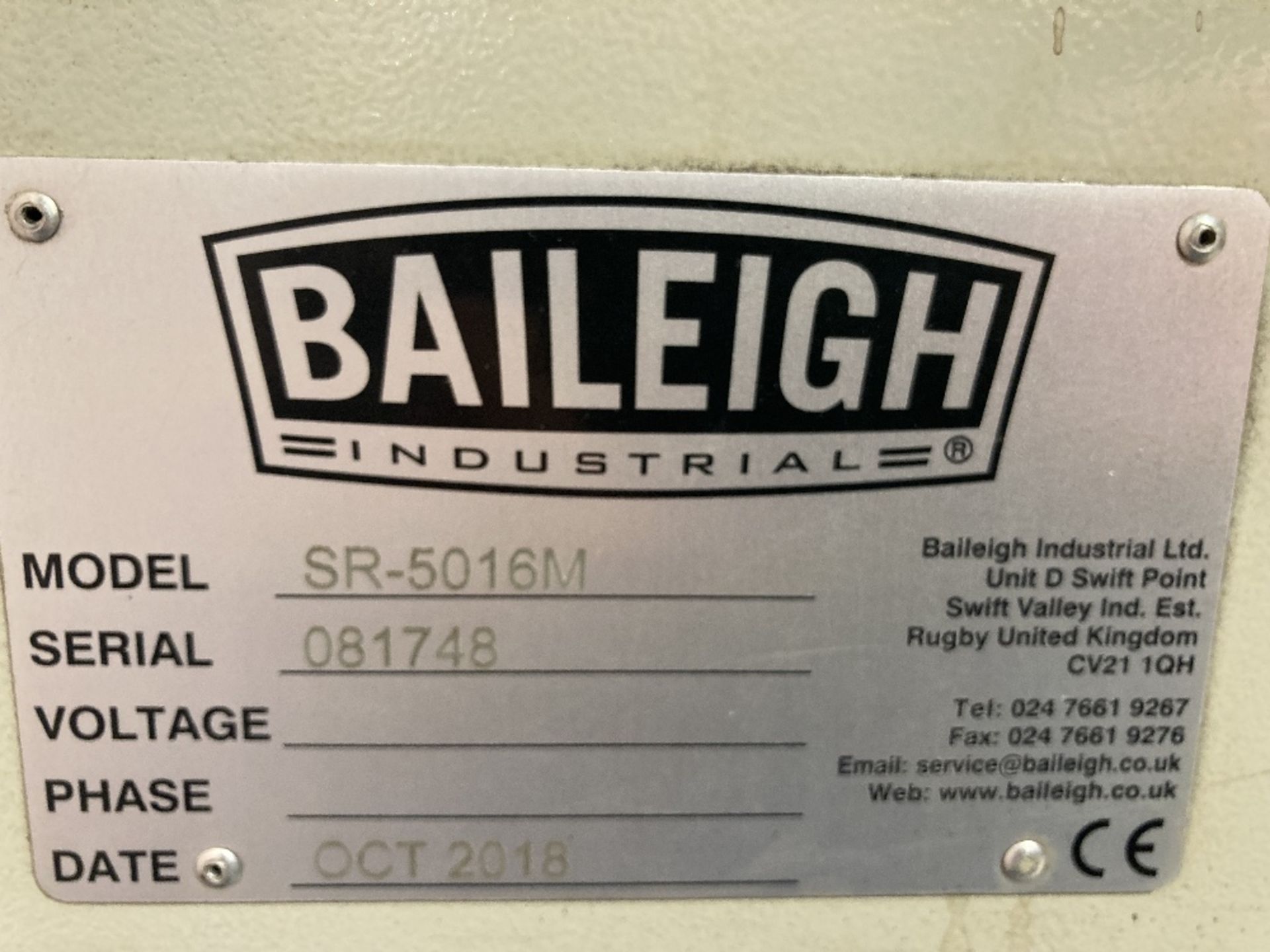 Baileigh SR-5016M slip roll machine - Image 4 of 4