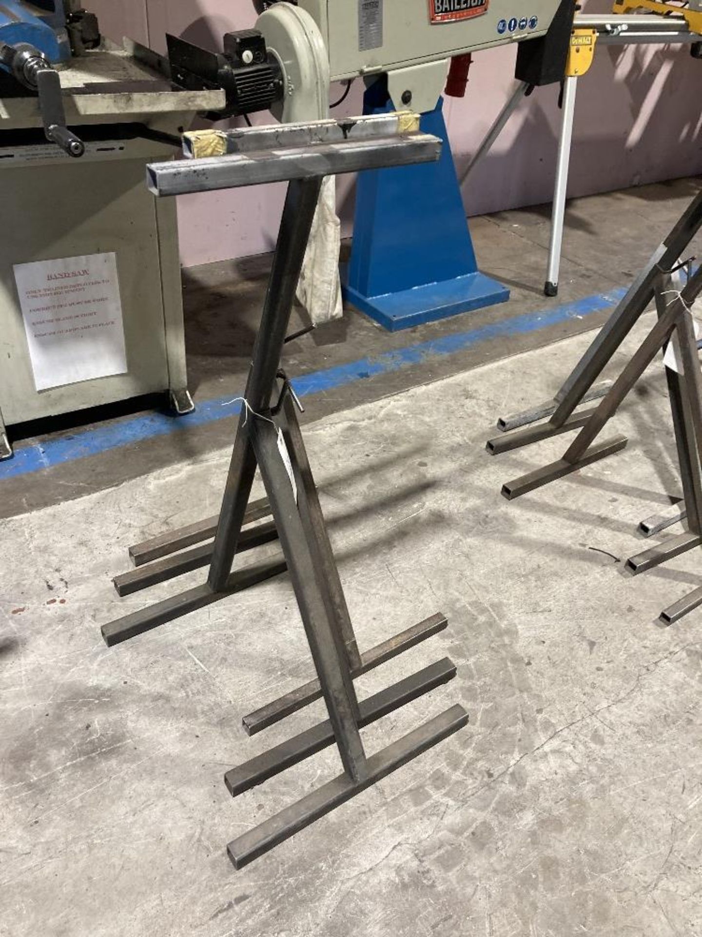 (3) Steel A frame height adjustable trestles - Image 2 of 2