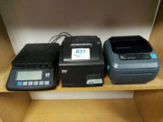 (2) Thermal label printers & Zzap digital scales