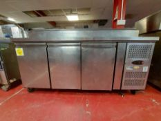 Tefcold SS7300 stainless steel gastronorm servery counter