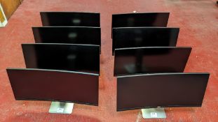 (8) DELL 34" Curved Monitors - Damaged
