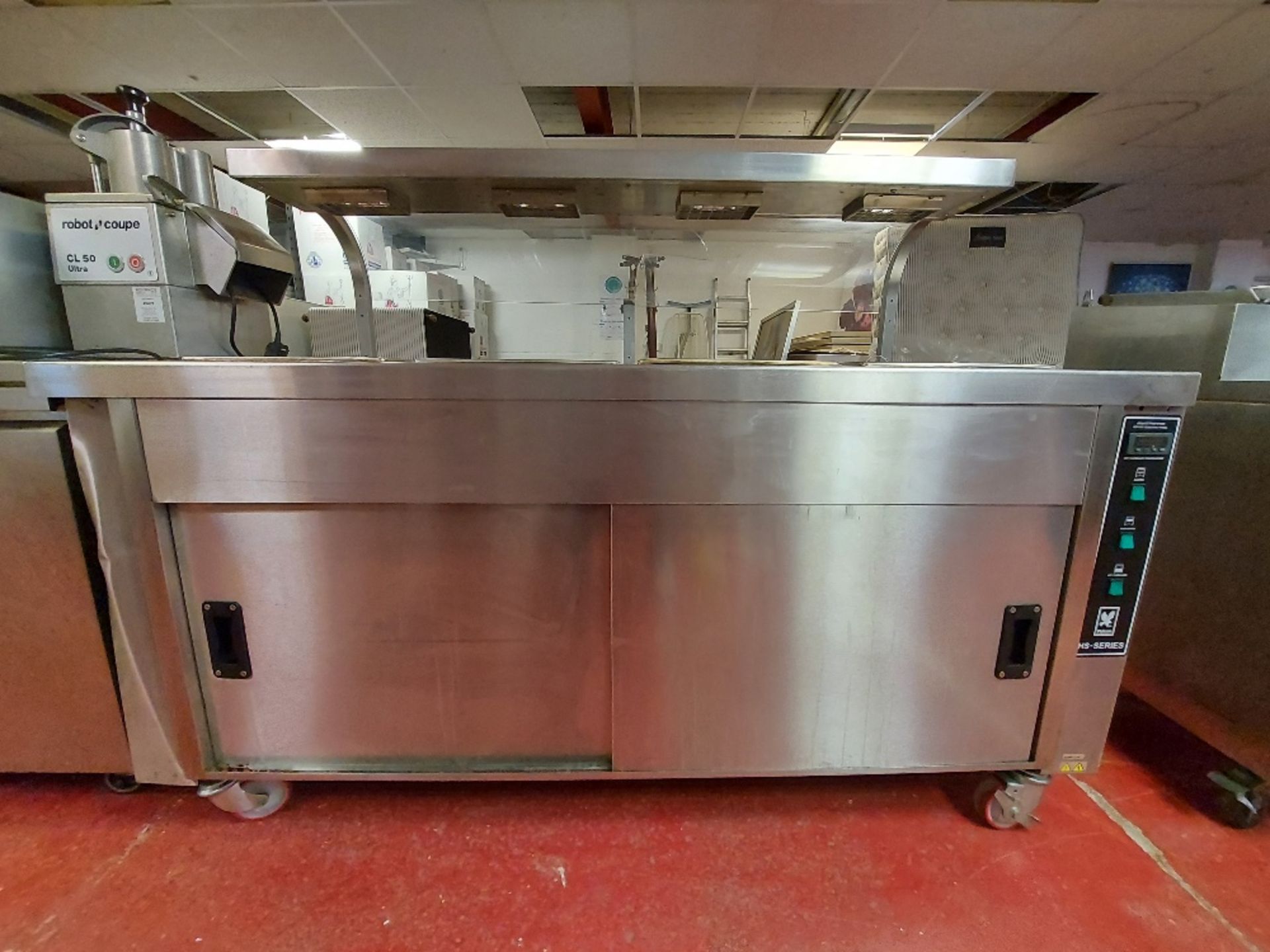 Falcon HS-Series HS4 Servery stainless steel heated servery counter