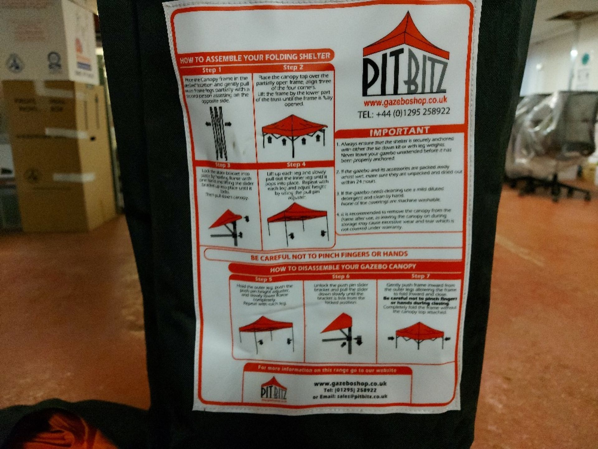 PitBitz folding gazebo to include: - Image 2 of 3