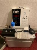 Evans domiciliary eye testing kit with hard back travel case