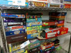 Contents of shelf to include quantity of board games