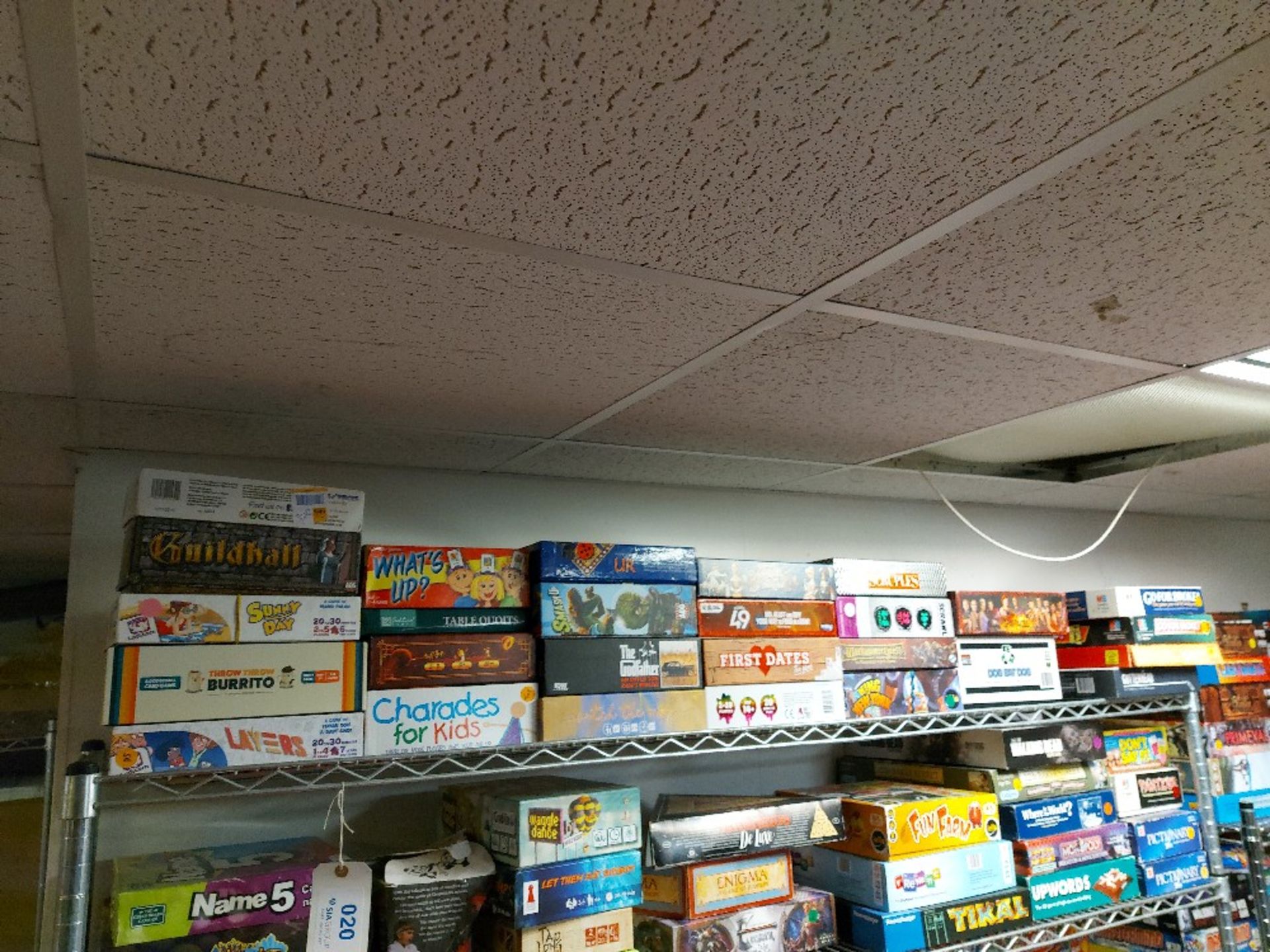 Contents of shelf to include quantity of board games