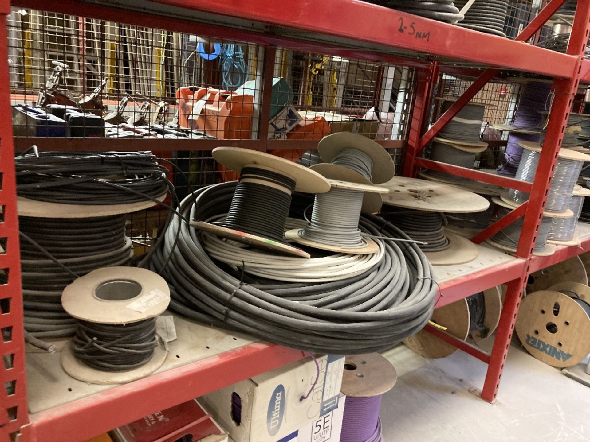 (2) Bays Of Racking To Comprise Of Cable Reels , Industrial Wire Reels, Electrical Offcut Cables - Image 3 of 11