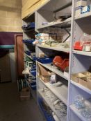 (2) Open Commercial Cupboards To Comprise Of Foam Sheets, Britclips, Chains, Sheet Section Fixtures
