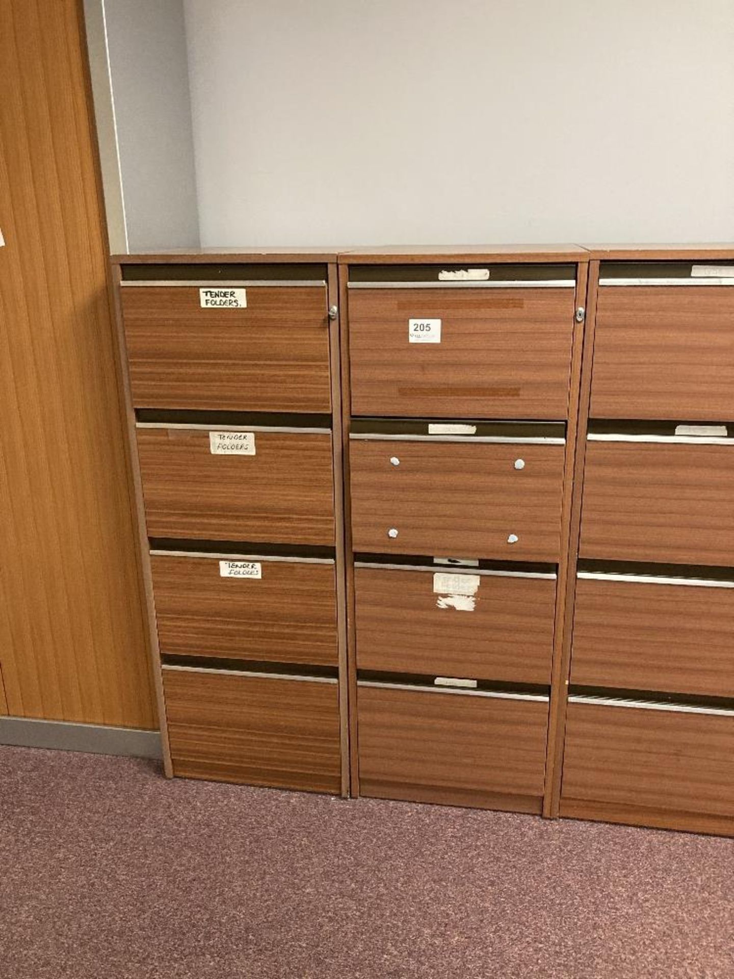 (3) Wooden Filing Cabinets - Image 4 of 5
