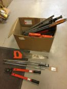 Quantity Of Hand Tools To Include Saws, Pipe Cutters, Tripod Legs
