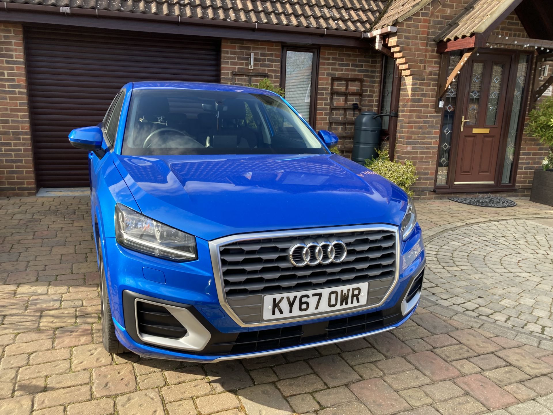 Blue Audi Q2 Sport TFSI S-A Registration Number - KY67 OWR