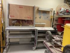 (2) Various Work Stations With Light Duty Bench Vice And 110V Strip Light