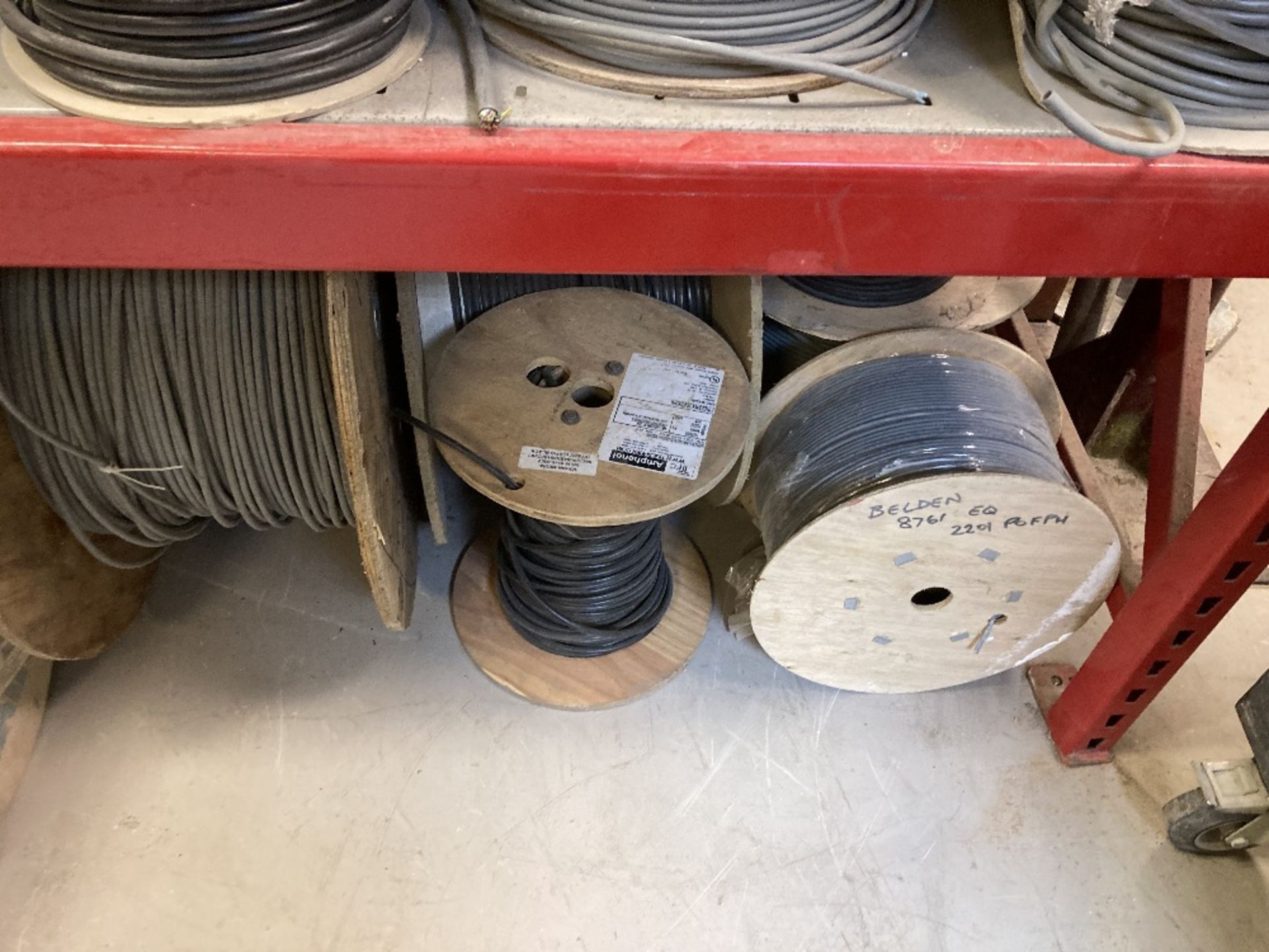 (2) Bays Of Racking To Comprise Of Cable Reels , Industrial Wire Reels, Electrical Offcut Cables - Image 10 of 11