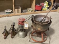 Quantity Of Various Hand Tools to include Gas Torches, Gas Lamp, Asphalt Pot And Stand