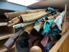 Large Quantity of Assorted Rolls of Leather