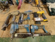 (5) Pneumatic Air Staplers / Nail Guns