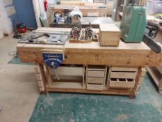 Wooden Workbench with Record 52 1/2 Vice