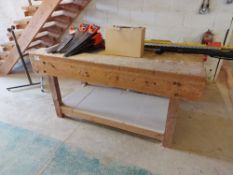 Wooden Workbench with Record 52 1/2 Vice