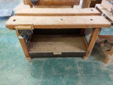 Wooden Workbench with Record 52 Vice