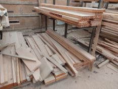 (39) Rough Sawn Boards of Various Thickness Faced and Edged Beech and Offcuts