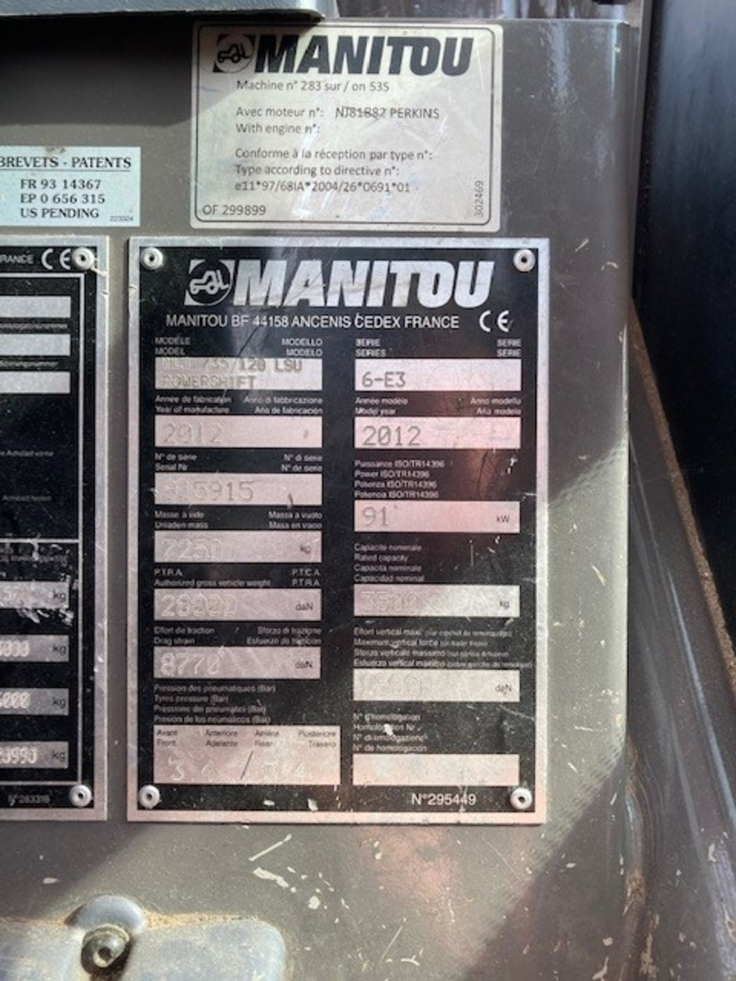 Manitou MLT-735-120-LSU Turbo 4x4 Powershift 3500KG Telehandler - Image 12 of 18